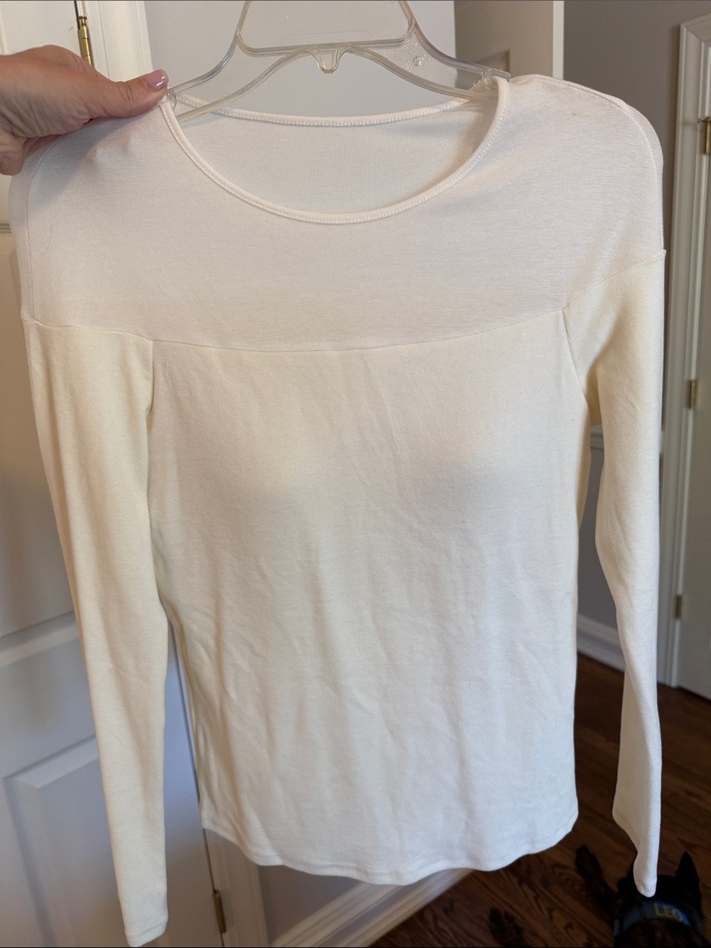 OGL Cream Crew Neck Long Sleeve Top